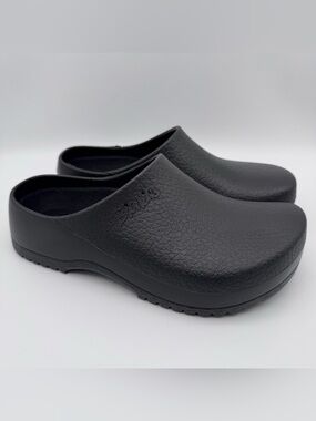 Birkenstock Super Birki Clogs Black Slip Resistant Women EU 38 US 7-7.5 NWOB